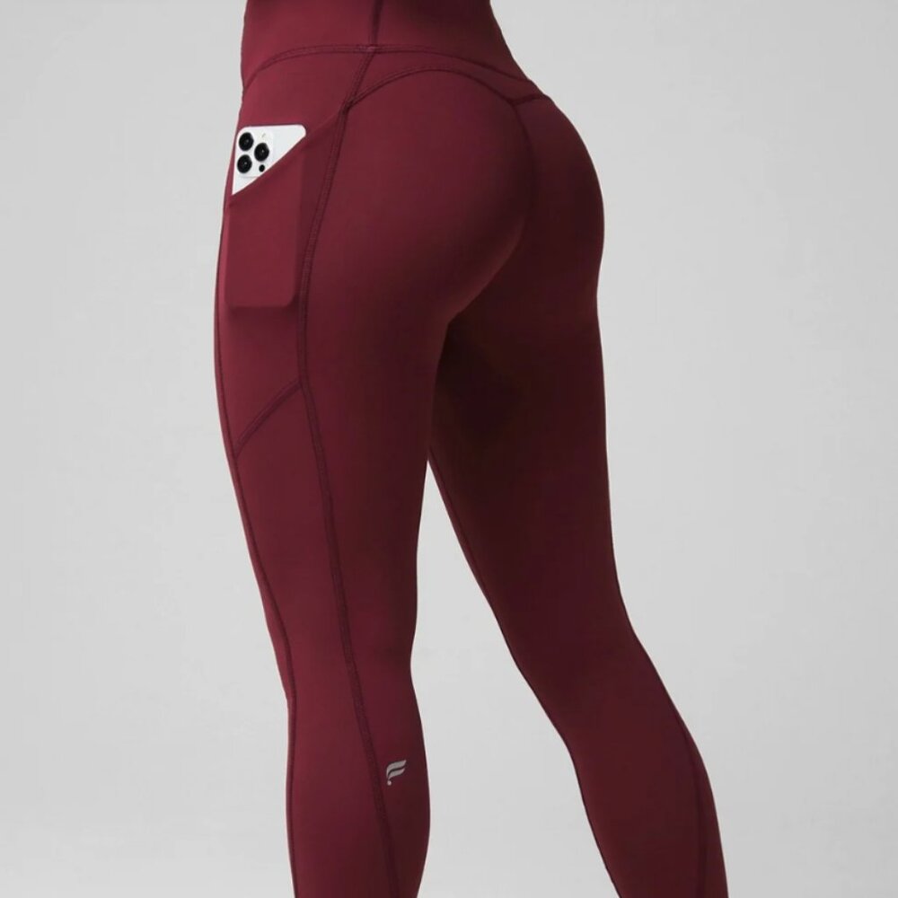 Oasis PureLuxe High-Waisted 7/8 Legging, Size S, Color: Merlot